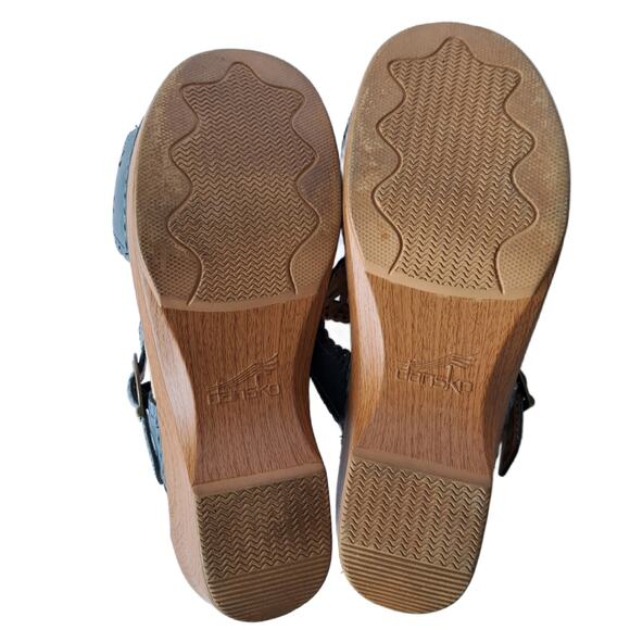 DANKSO Sapphire Laser Cut Blue Sandal Clog Size 40 (9.5-10) Comfort - Picture 8 of 8